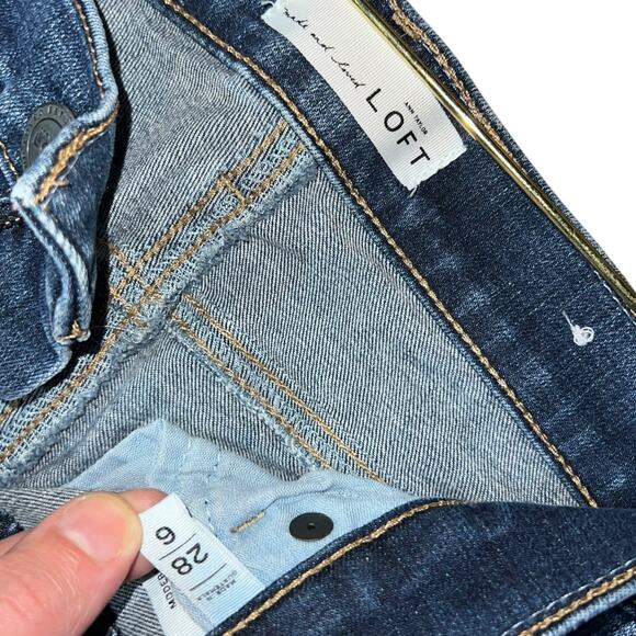 LOFT Modern Skinny Jeans Medium Wash Denim Women's Size 28/6 Slim Fit - Picture 7 of 7